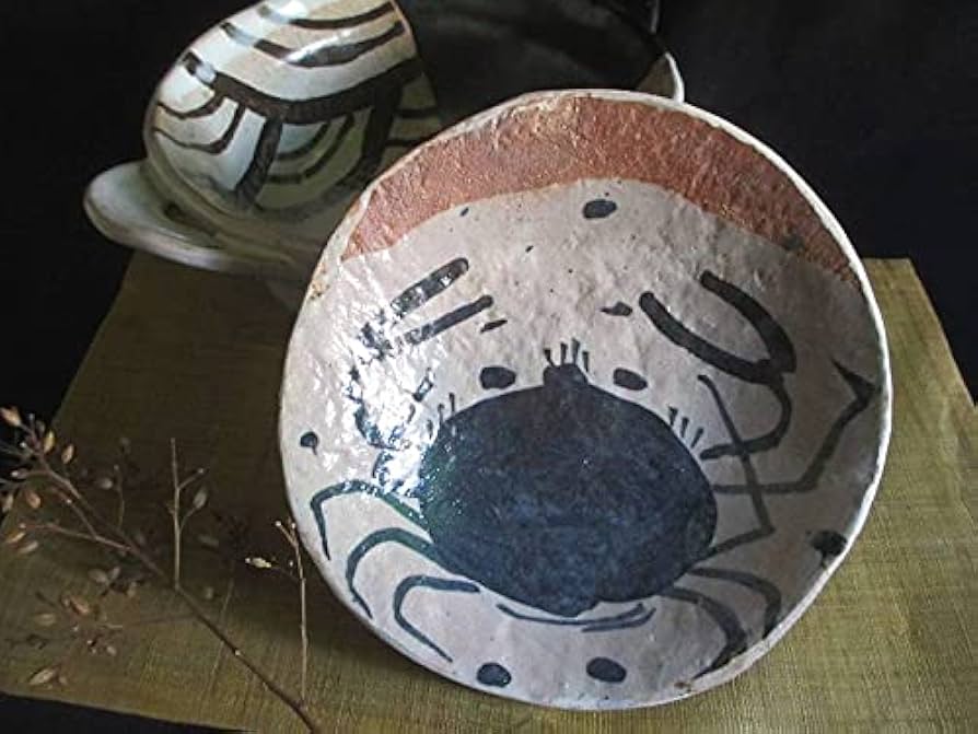 織部◆佐藤和次作品◆蟹の土鍋◆中古品 楽天市場】土鍋 □ 佐藤和次 黒織部 蟹文 土鍋(大) (4〜5人用